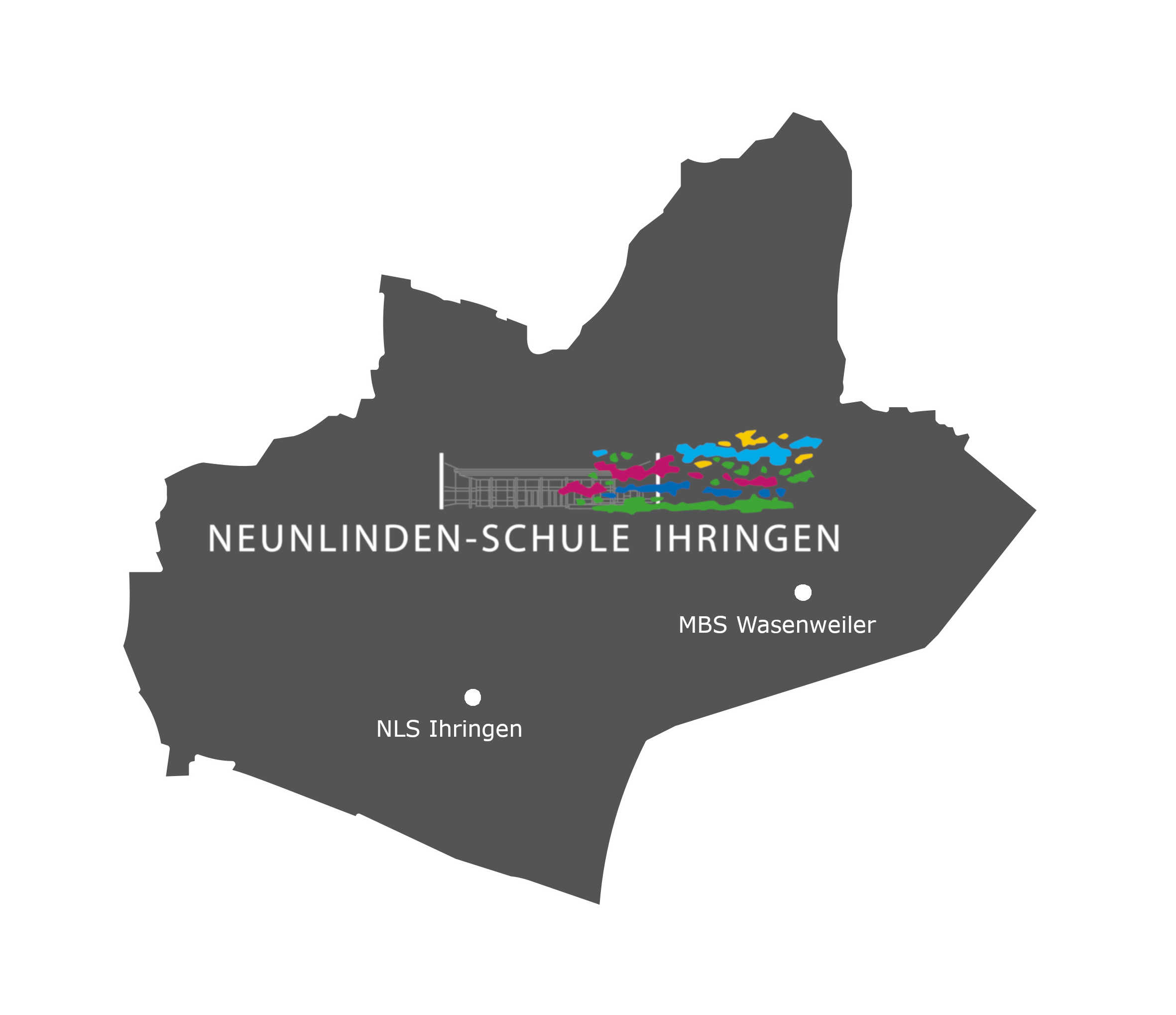 Umriss der Karte von Ihringen mit Logo
